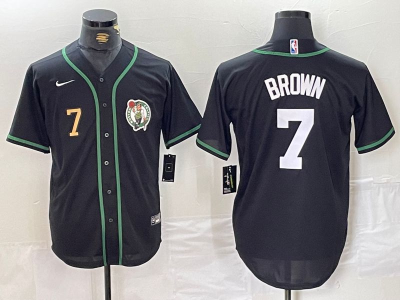 Men Boston Celtics #7 Brown Black Second generation joint name 2024 Nike NBA Jersey style 2